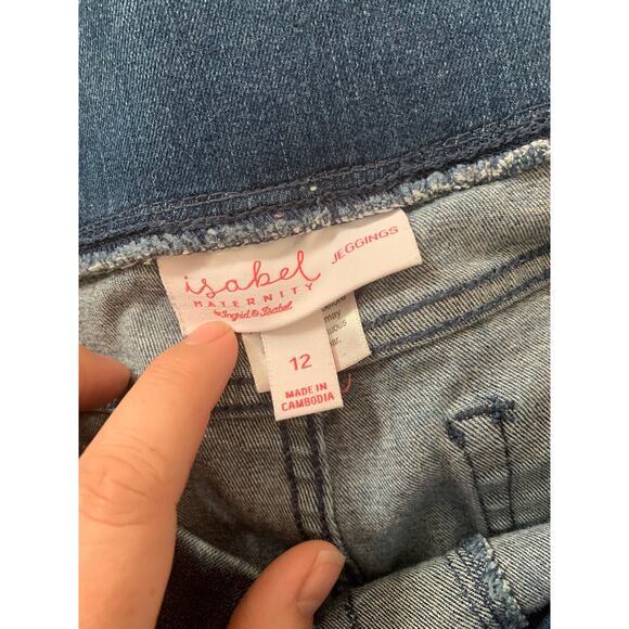 Isabel maternity jeggings leggings jean woman’s size 12 light wash - Picture 4 of 7